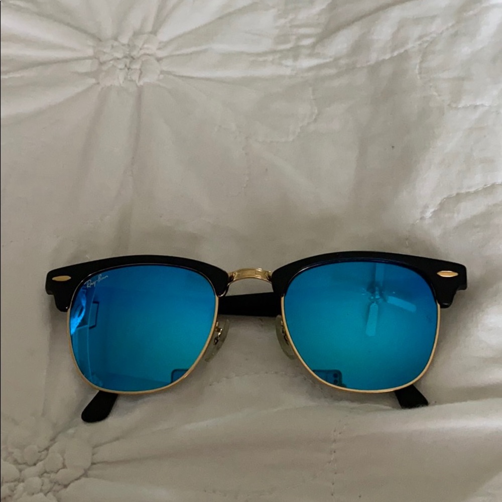 Ray Ban sunglasses, club masters with blue lens
